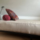 Breathable 100% Linen Daybed Cover With The Piping On Edges