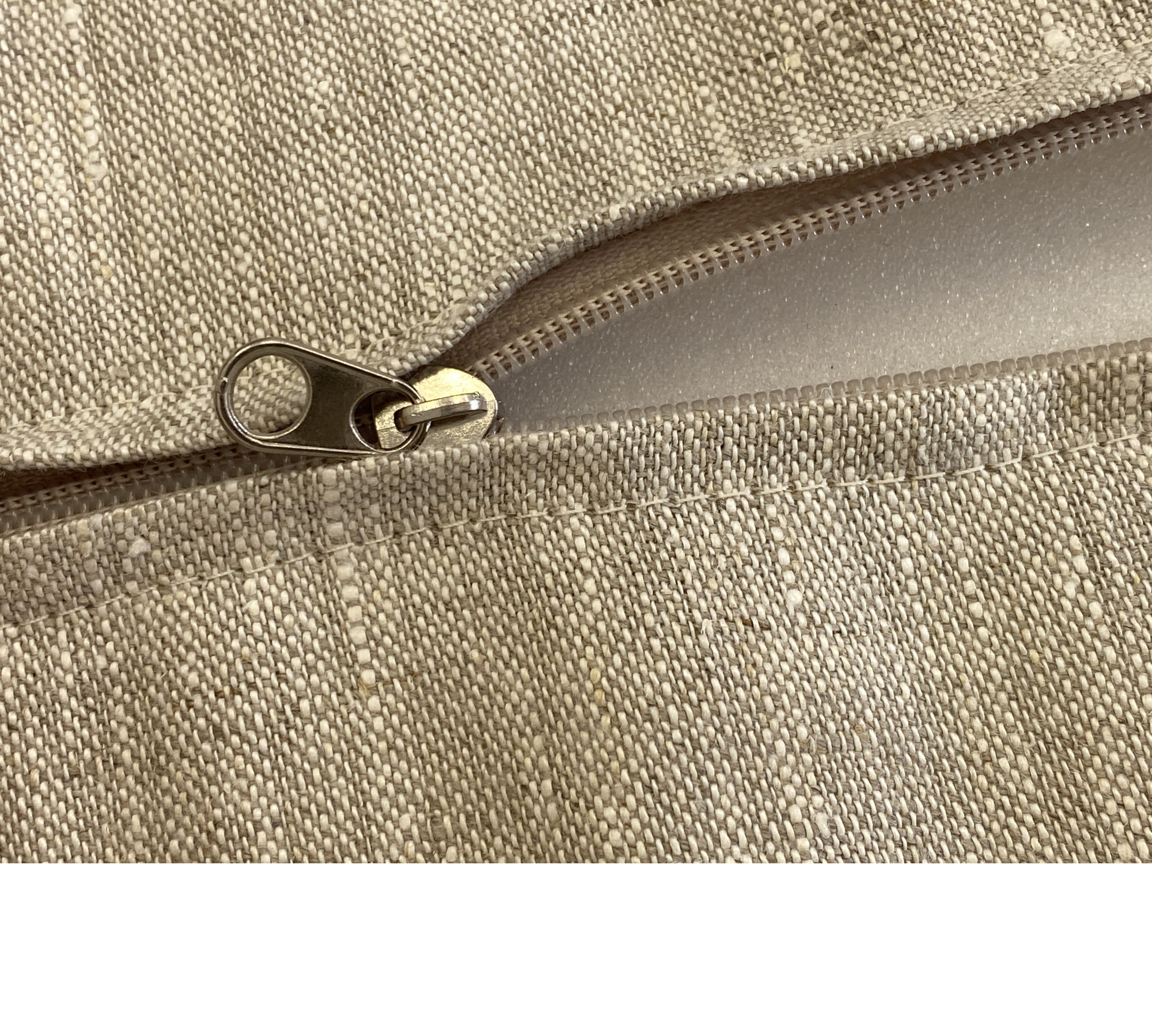 Medium Weight Linen Wedge Bolster Cover with Piping – Spine Support