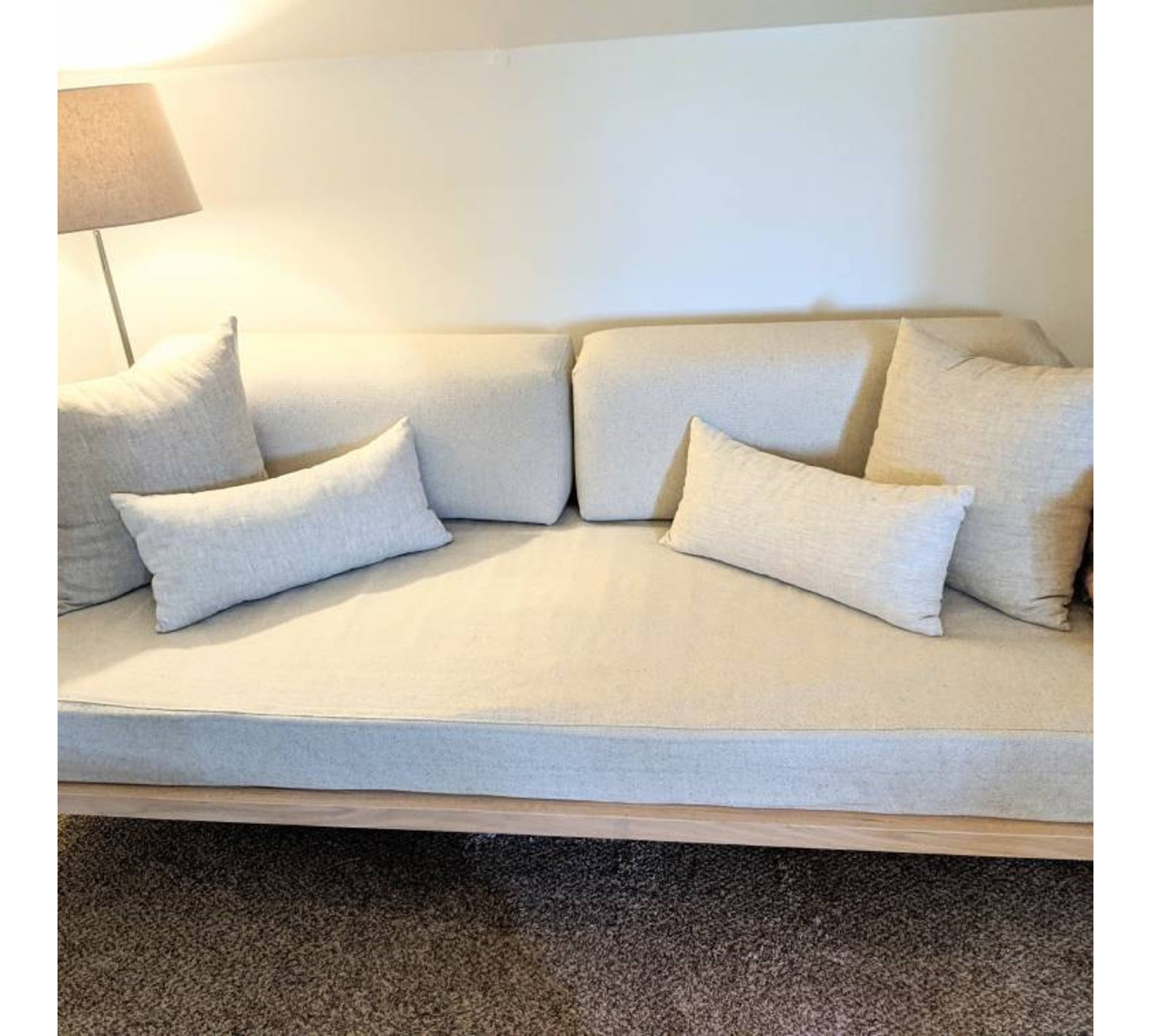 Upholstery 100% Linen Wedge Bolster Cover