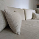 Upholstery 100% Linen Wedge Bolster Cover