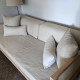 Upholstery 100% Linen Wedge Bolster Cover
