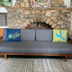 Upholstery 100% Linen Wedge Bolster Cover