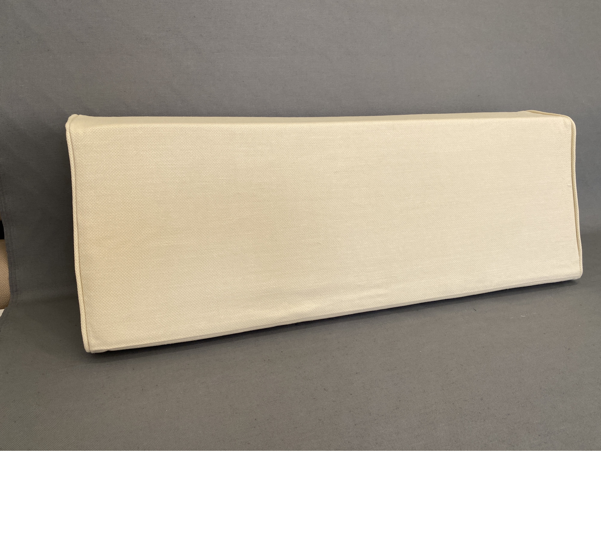 Upholstery Linen Wedge Bolster Cover with Piping
