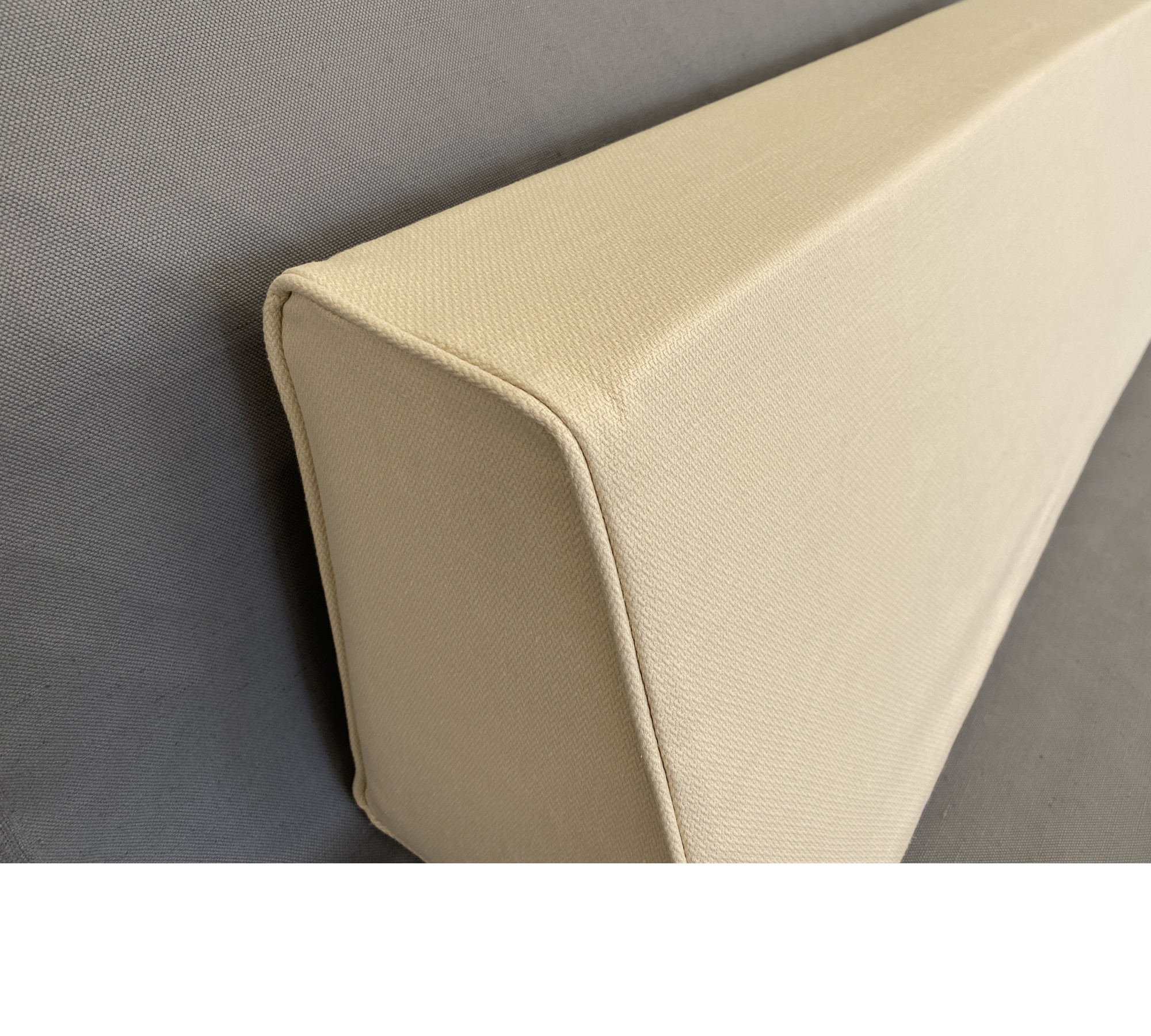 Upholstery Linen Wedge Bolster Cover with Piping