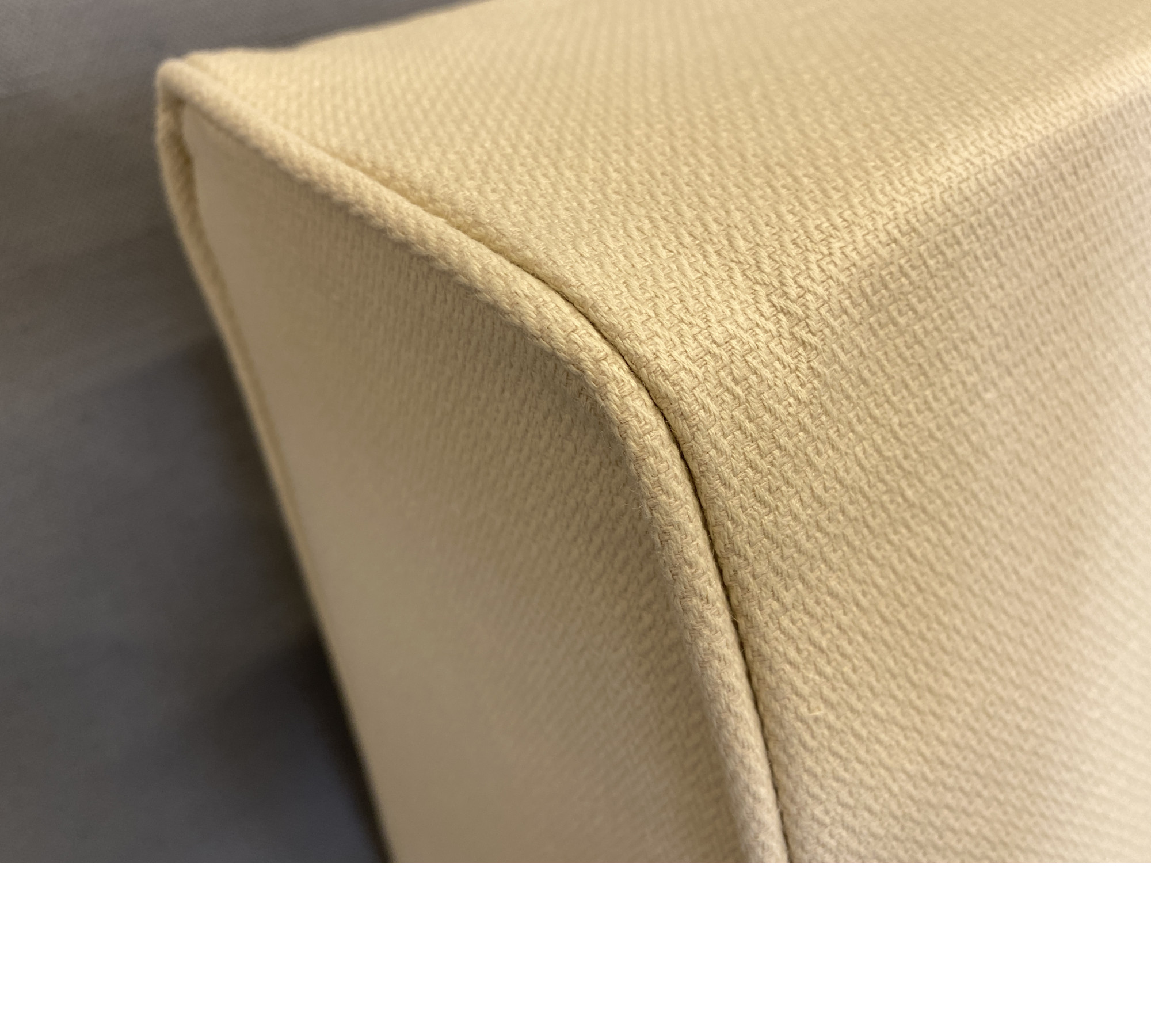Upholstery Linen Wedge Bolster Cover with Piping