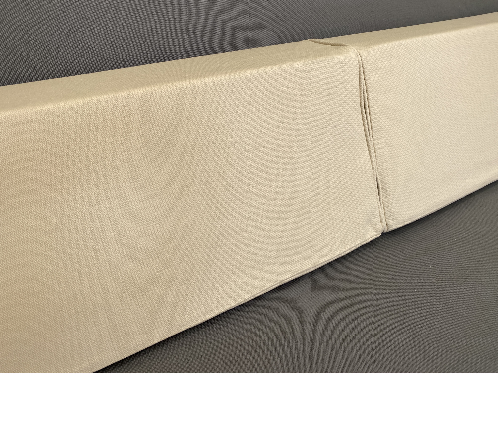 Upholstery Linen Wedge Bolster Cover with Piping