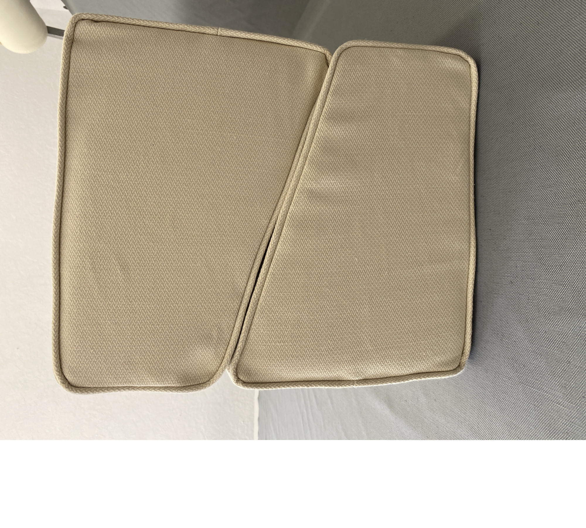 Upholstery Linen Wedge Bolster Cover with Piping