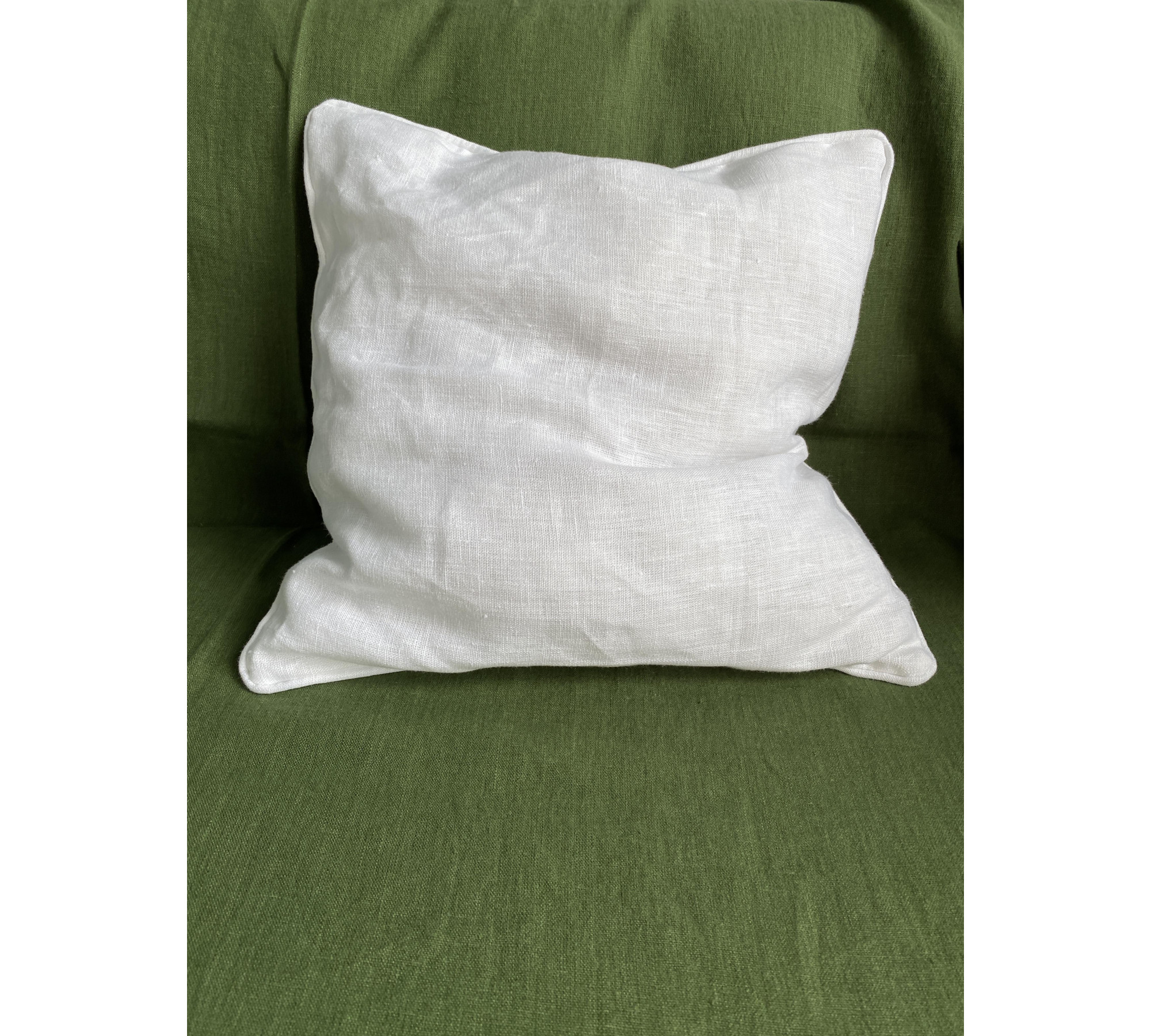 Medium Weight 100% Linen Pillow Sham with Piping