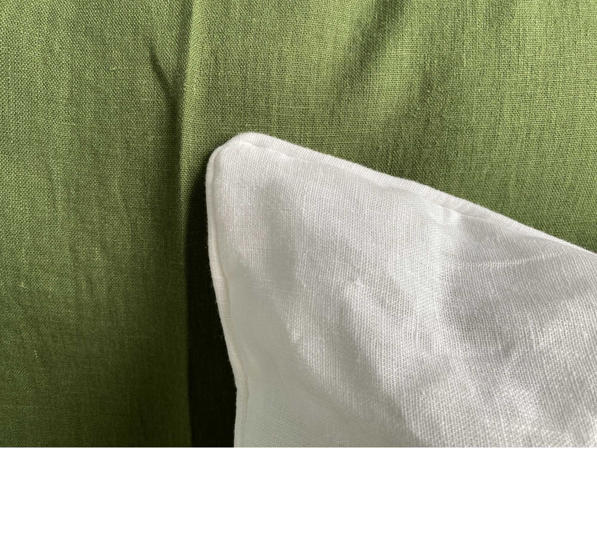 Medium Weight 100% Linen Pillow Sham with Piping