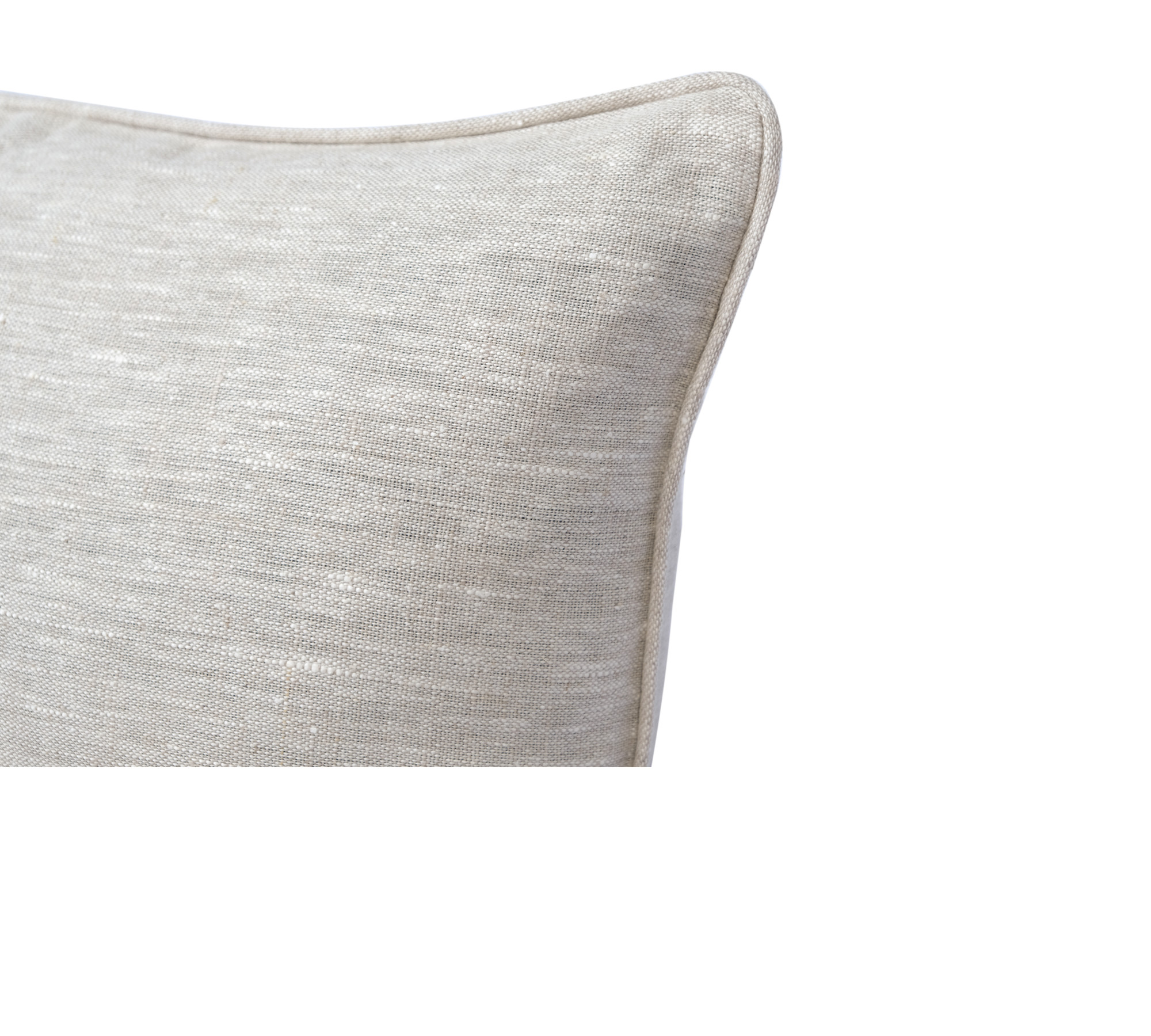 Medium Weight 100% Linen Pillow Sham with Piping