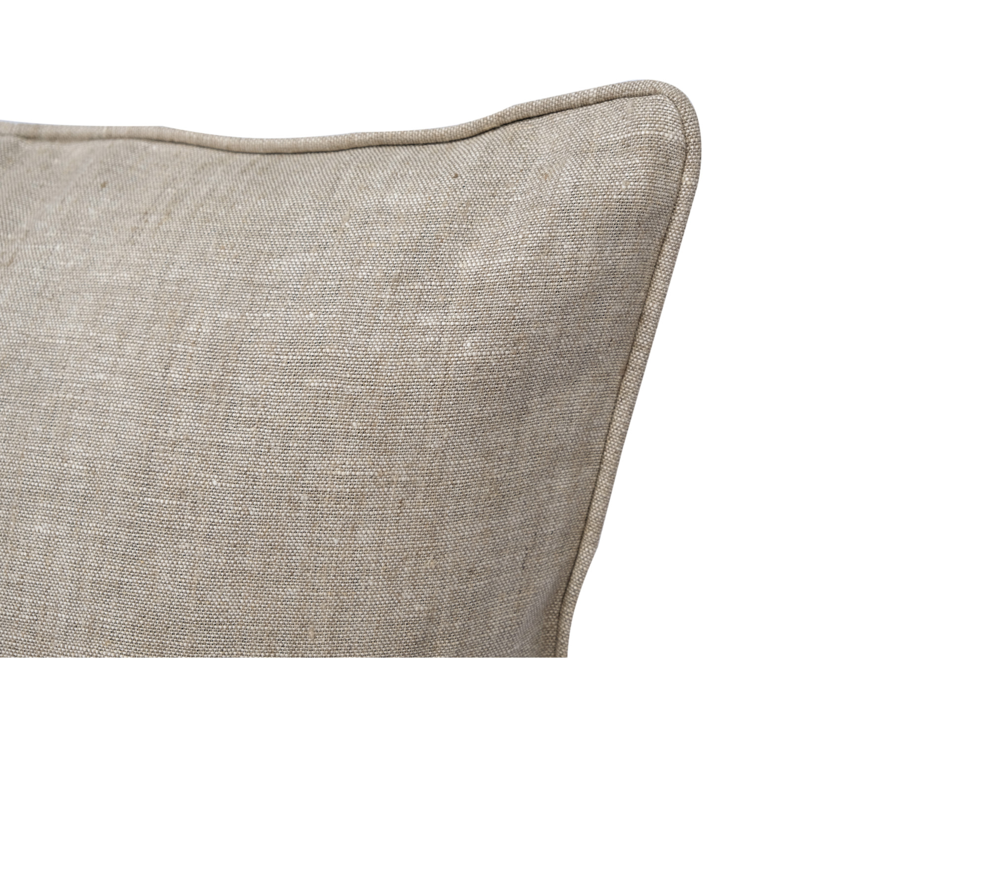 Medium Weight 100% Linen Pillow Sham with Piping