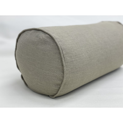 Breathable 100% Linen Bolster Cover with Piping