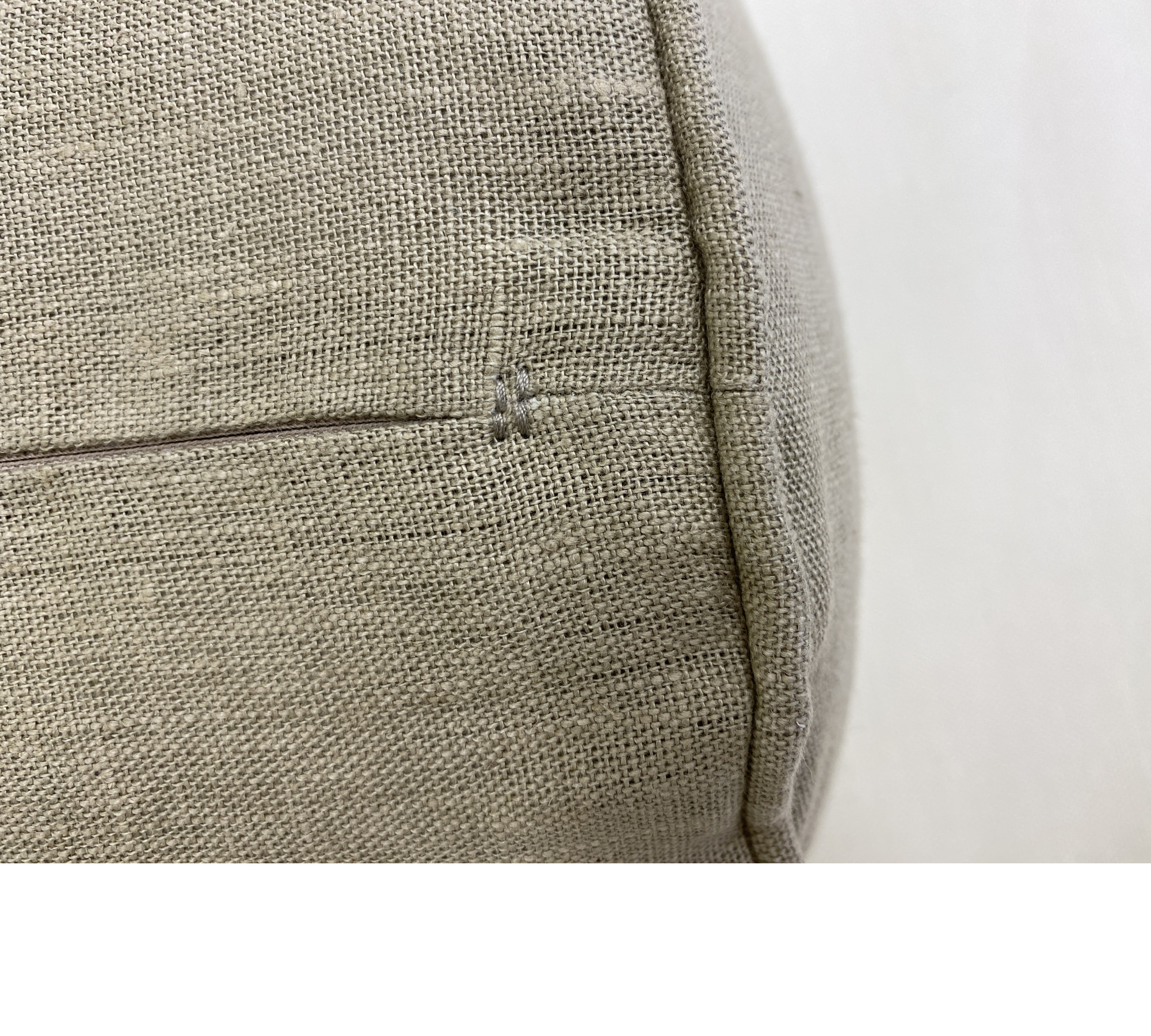 Breathable Medium Weight 100% Linen Bolster Cover with Piping