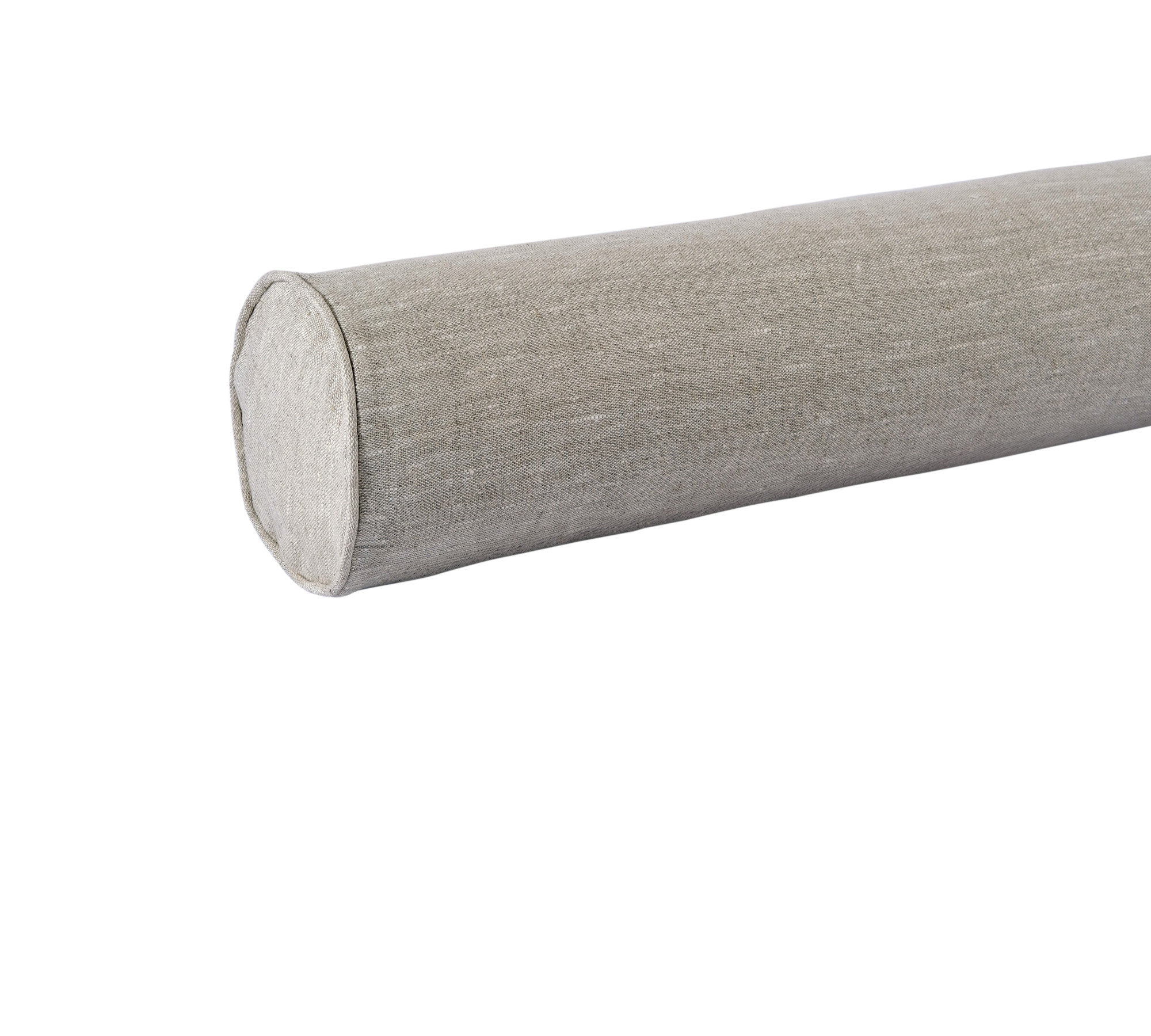 Breathable Medium Weight 100% Linen Bolster Cover with Piping