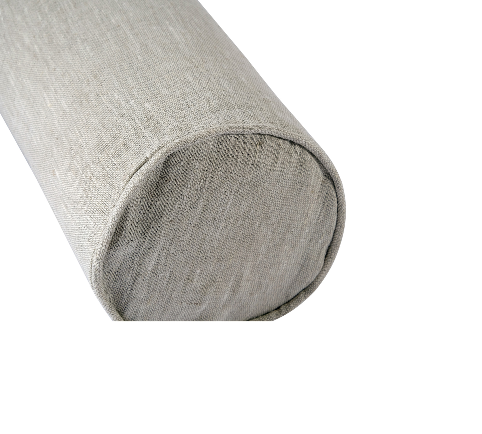 Breathable Medium Weight 100% Linen Bolster Cover with Piping