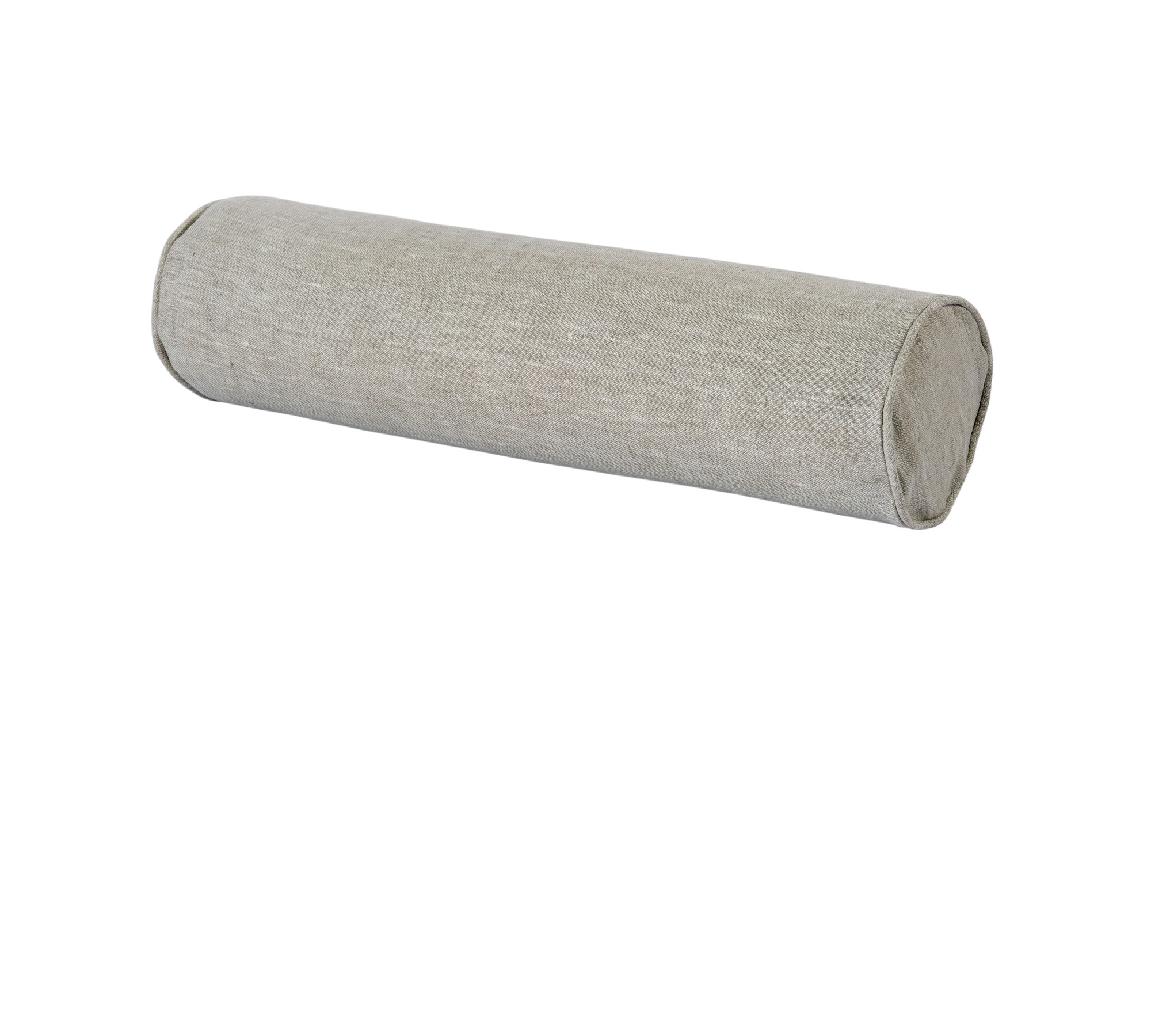Breathable Medium Weight 100% Linen Bolster Cover with Piping