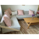 Medium Weight 100% Linen Wedge Bolster Cover