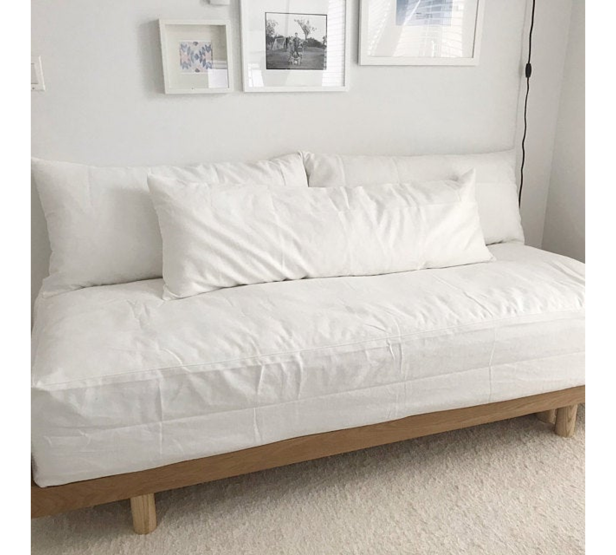 Handcrafted Medium Weight 100% Linen Daybed Mattress Cover