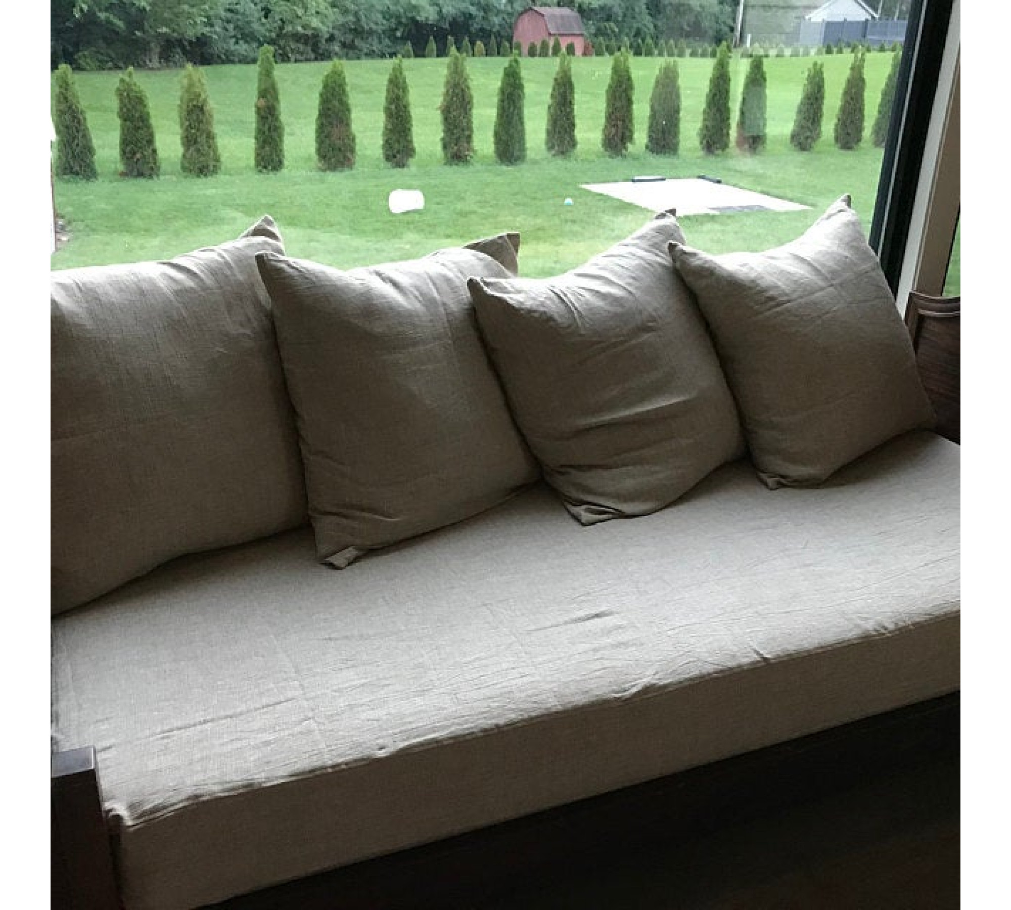 Handcrafted Medium Weight 100% Linen Cushion Cover