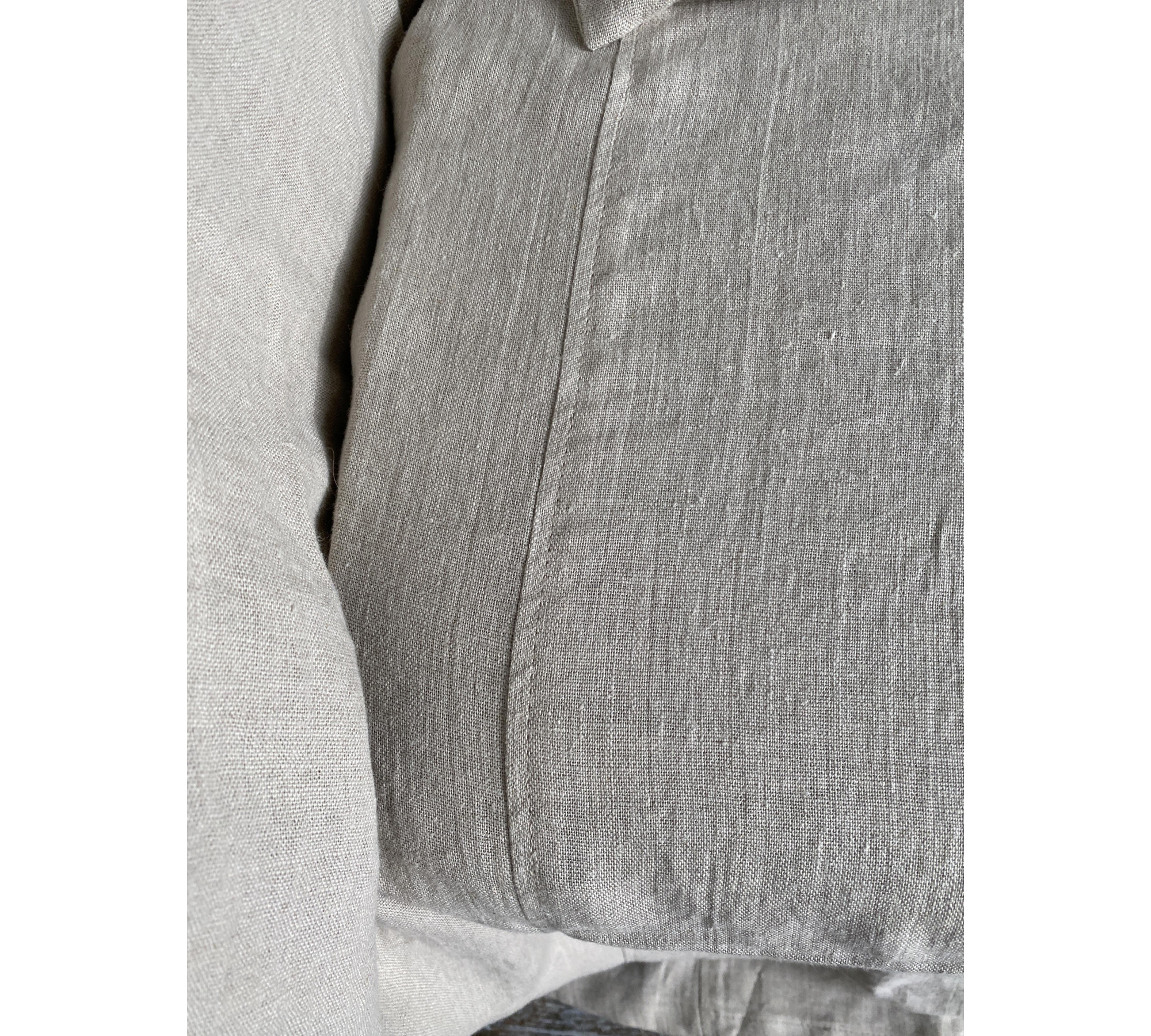 Linen Throw Sofa Cover — Custom Natural Drape