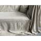 Linen Throw Sofa Cover — Custom Natural Drape