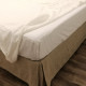 Elegant Four Panels Linen Bed Skirt with Corner Pleats