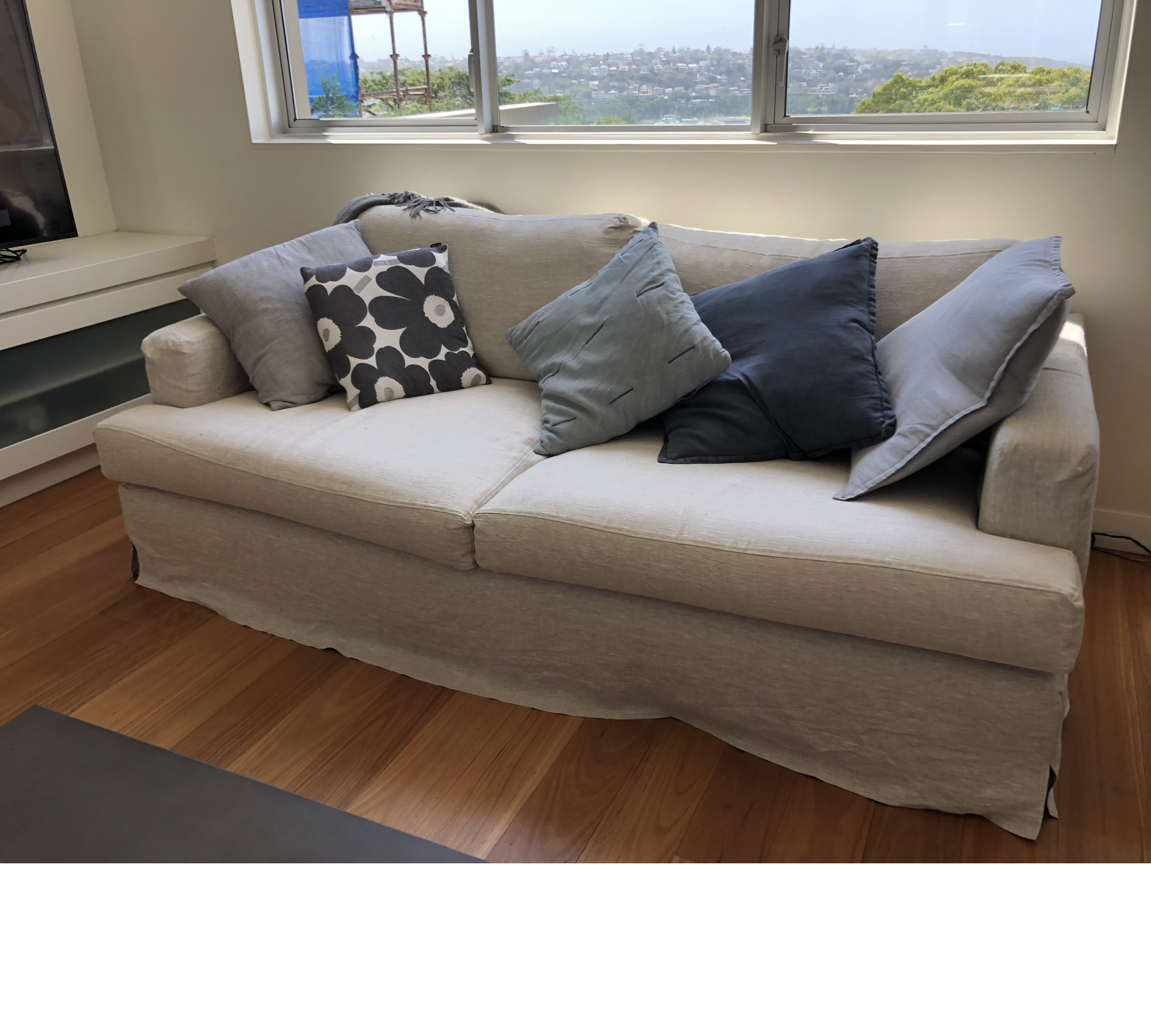 Custom Couch / Sofa / Sectional Covers 100% Linen