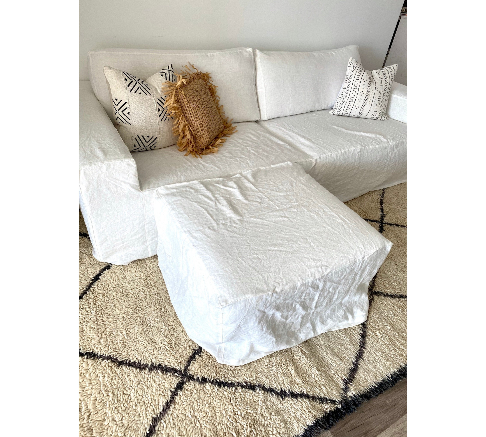 Custom Couch / Sofa / Sectional Covers 100% Linen