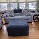 Square or Rectangular Ottoman Cover in Heavyweight Linen