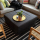 Square or Rectangular Ottoman Cover in Heavyweight Linen