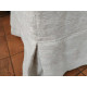 Ottoman Cover with Corner Pleats – 100% Medium Weight Linen