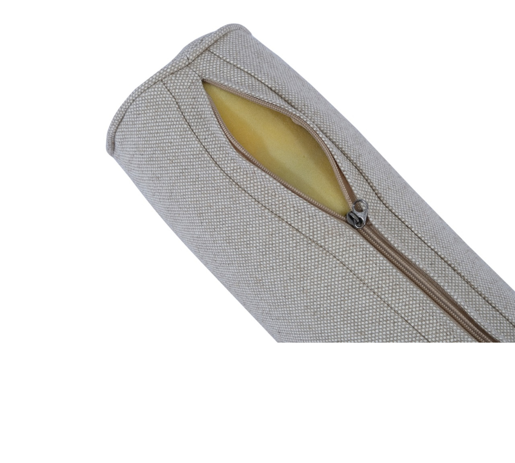 Upholstery 100% Linen Bolster Cover with Piping