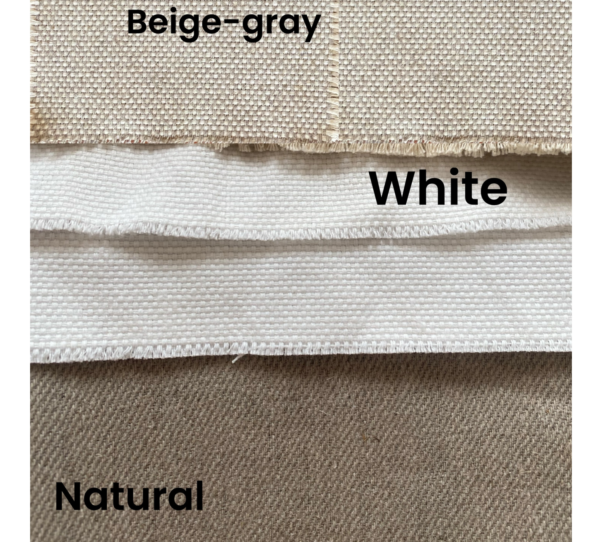 Round Ottoman Cover in Heavyweight Linen with Piping