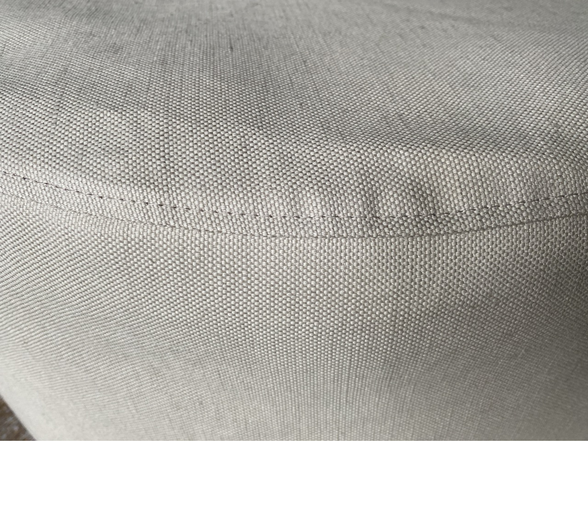 Round Ottoman Cover in Heavyweight Linen