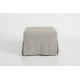 Ottoman Cover with Corner Pleats – 100% Medium Weight Linen