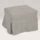 Ottoman Cover with Corner Pleats – 100% Medium Weight Linen