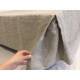 Elegant Four Panels Linen Bed Skirt with Corner Pleats