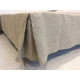 Elegant Four Panels Linen Bed Skirt with Corner Pleats