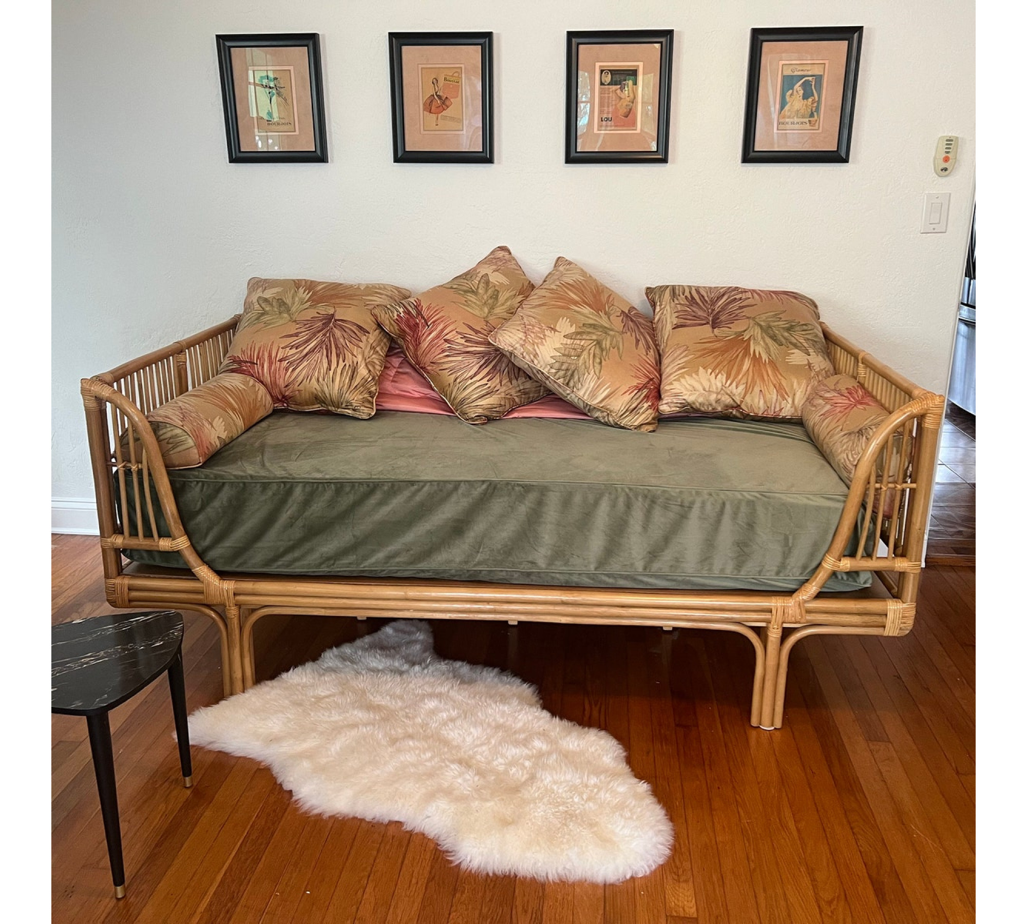 Custom Velvet Daybed Cover with Piping On Edges