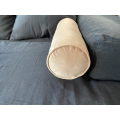 Custom Velvet Bolster Cover with Piping