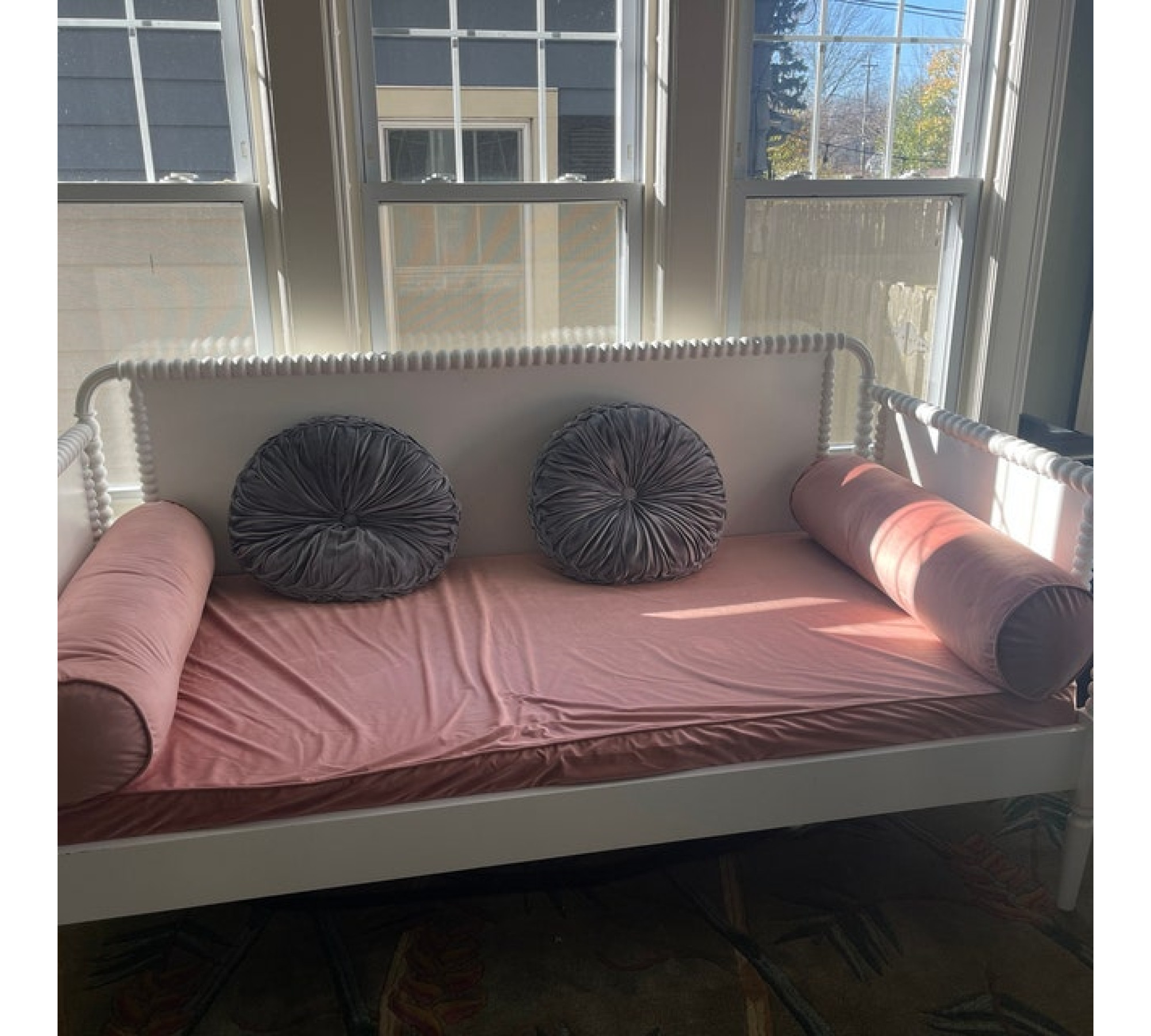 Custom Velvet Bolster Cover with Piping