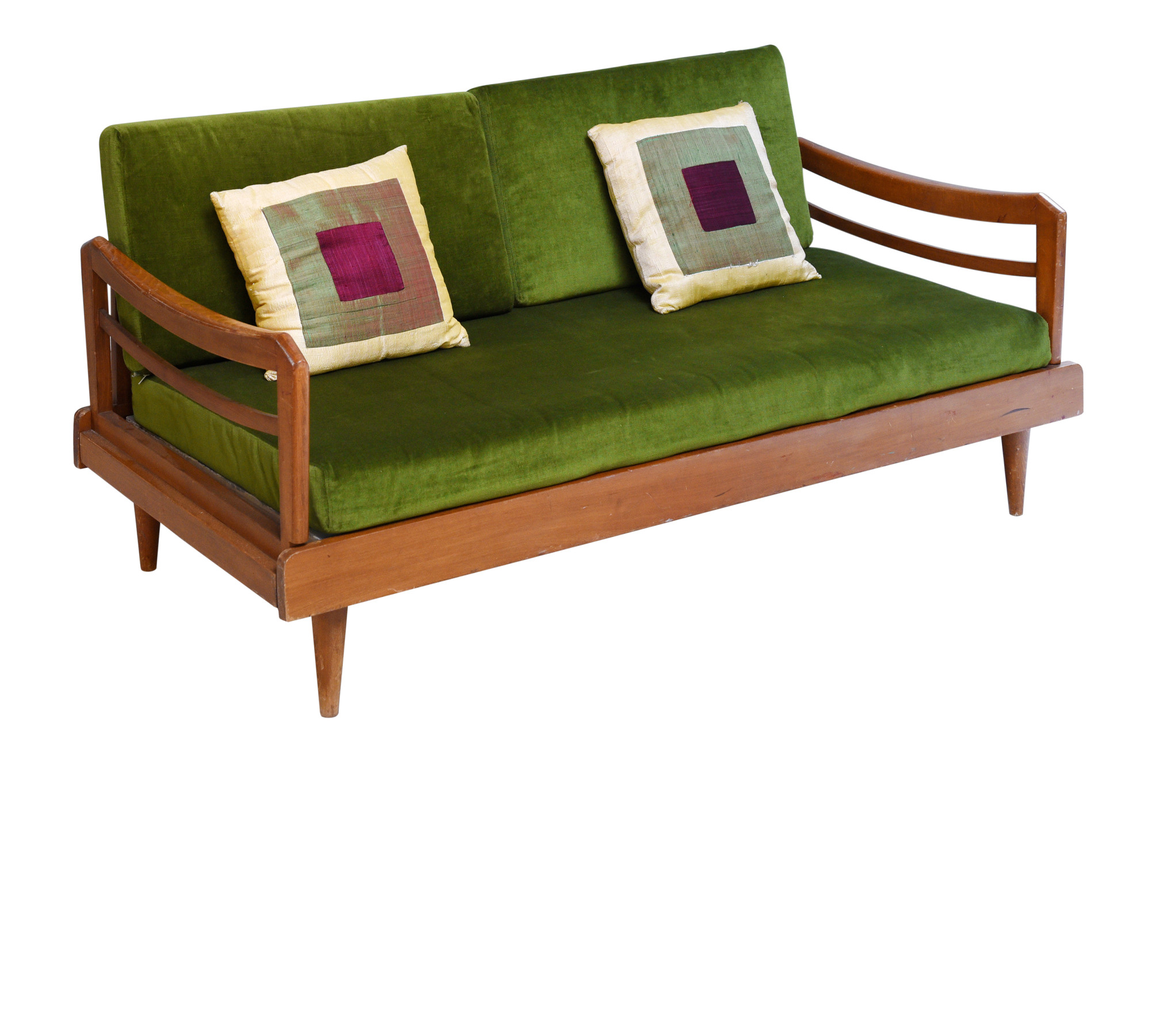 Custom Velvet Daybed Cover with Boxed Corners