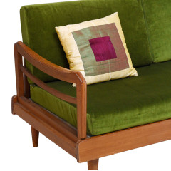 Custom Velvet Daybed Cover with Boxed Corners