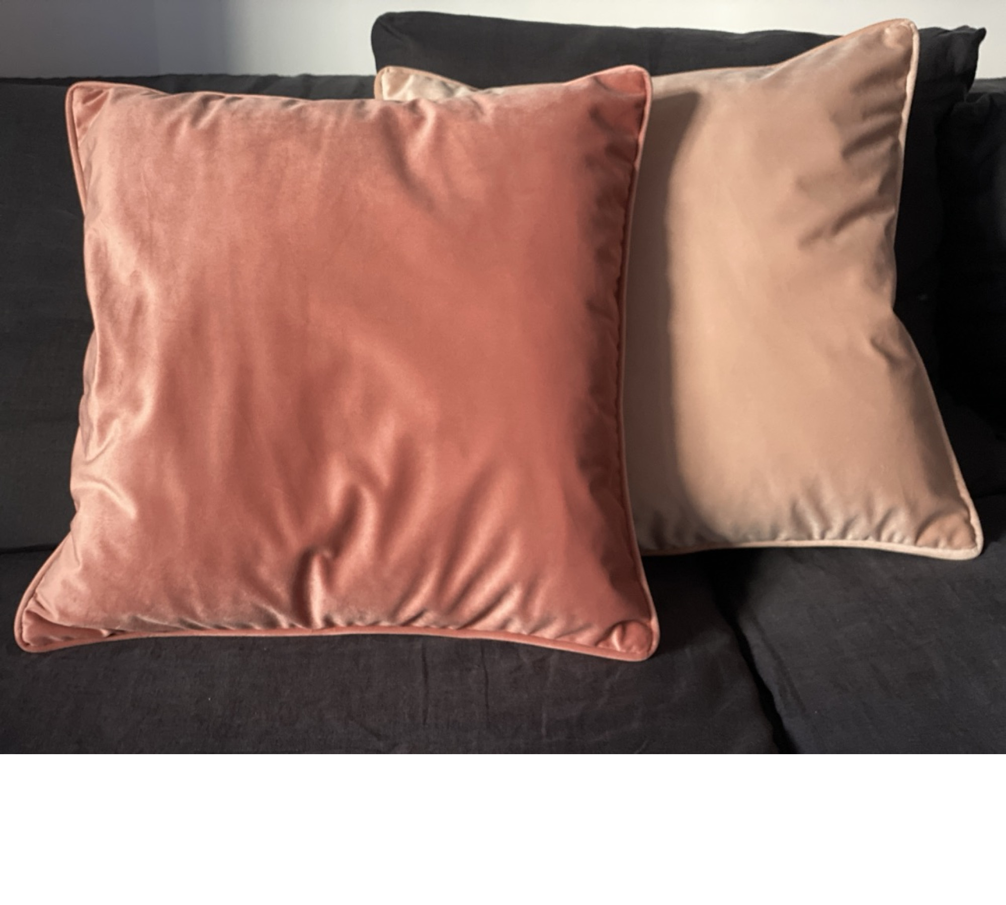 Custom Velvet Throw Pillow Cover with Piping