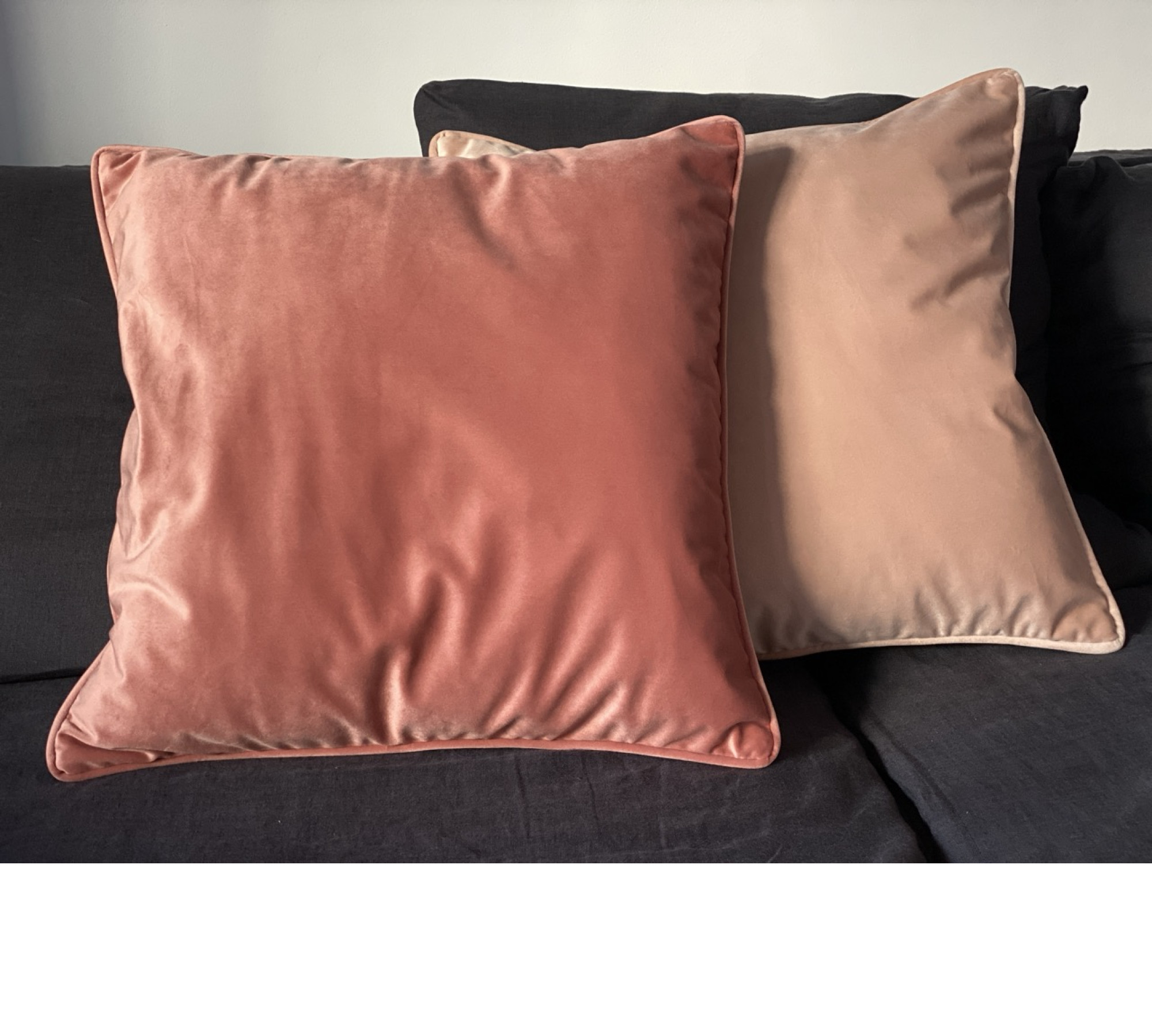 Custom Velvet Throw Pillow Cover with Piping