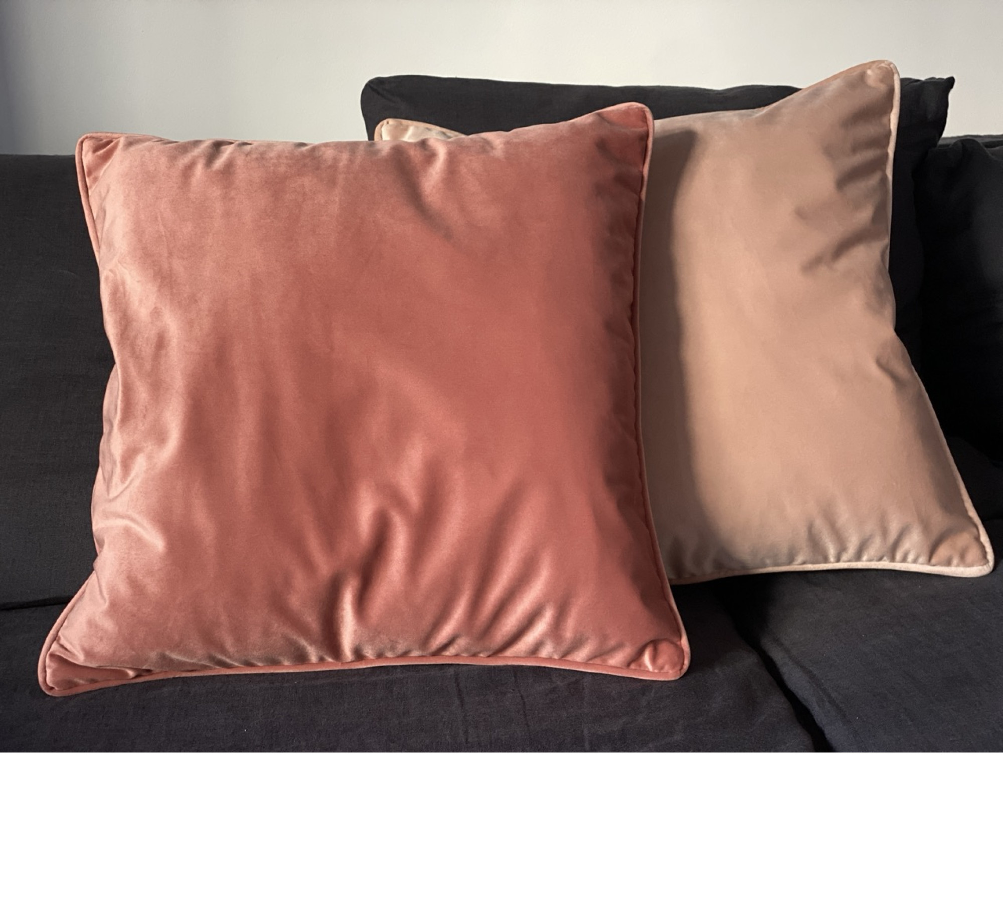 Custom Velvet Throw Pillow Cover with Piping