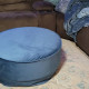 Custom Velvet Ottoman Cover with Piping