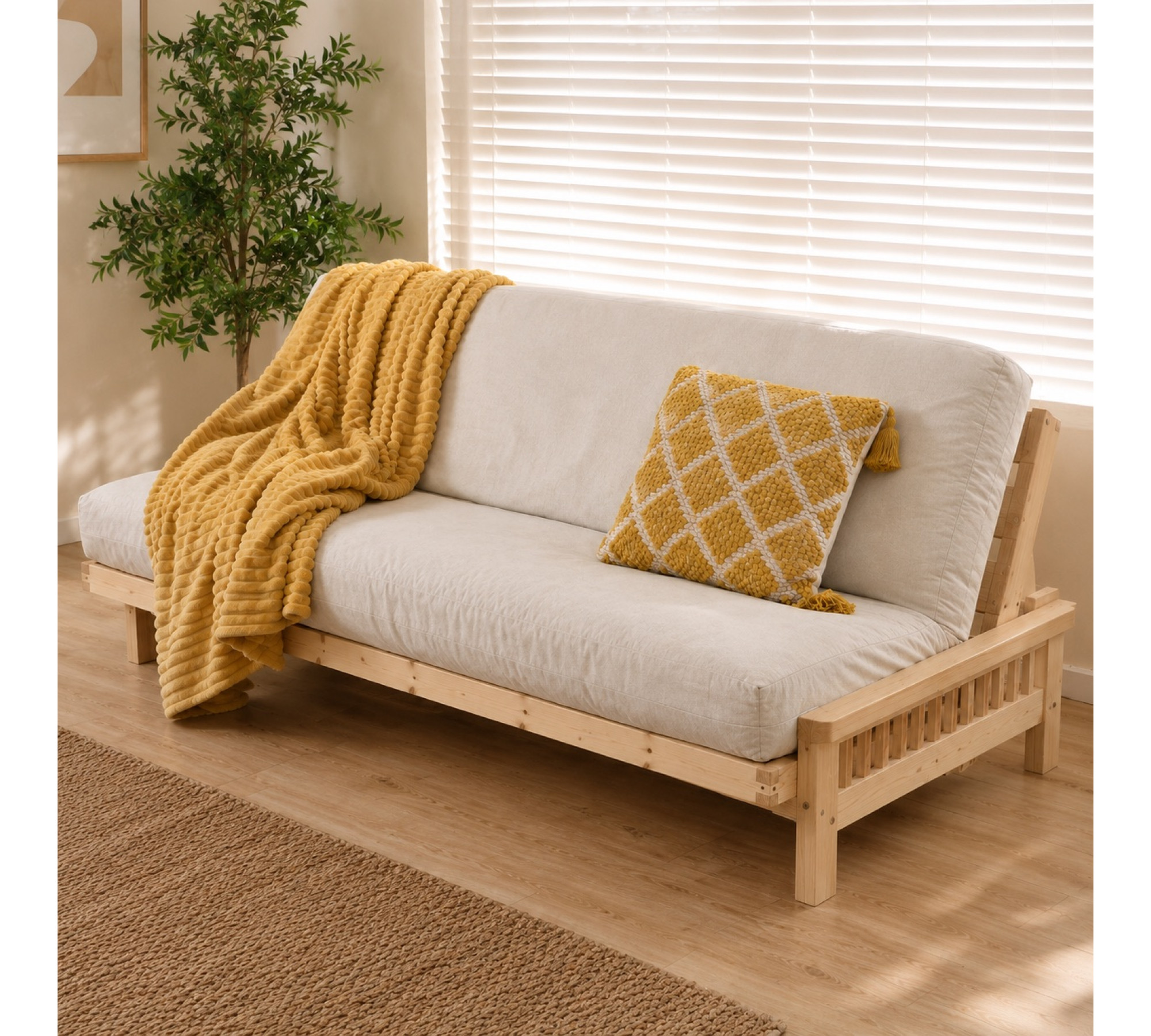 Upholstery Linen Futon Cover – Zippered 100% Linen