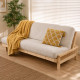 Upholstery Linen Futon Cover – Zippered 100% Linen