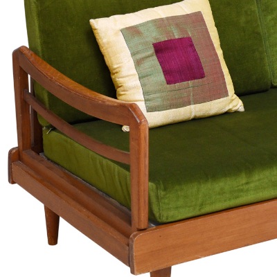 Custom Velvet Daybed Cover with Boxed Corners